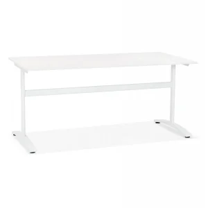 REMISE allant Alterego Grand Bureau Droit ‘CRYPTO’ Blanc – 160×80 Cm 9