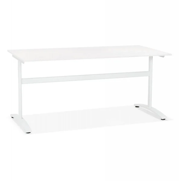 REMISE allant Alterego Grand Bureau Droit ‘CRYPTO’ Blanc – 160×80 Cm 3