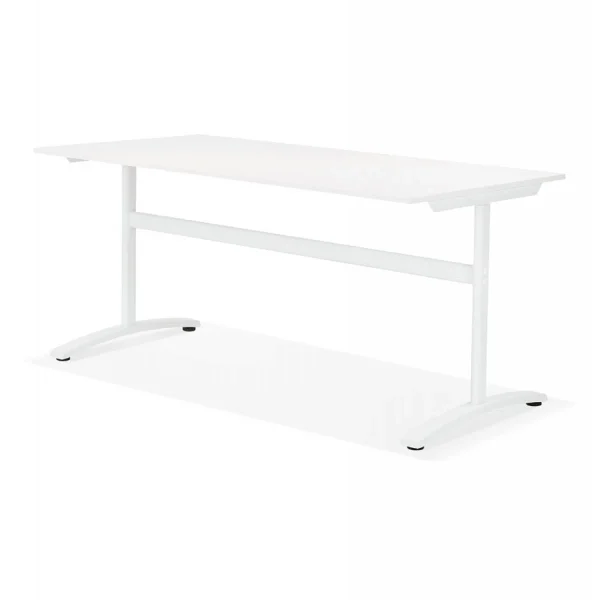 REMISE allant Alterego Grand Bureau Droit ‘CRYPTO’ Blanc – 160×80 Cm 6