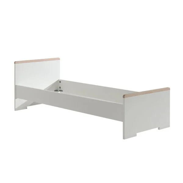 qualité d’originales Altobuy NASH WHITE – Lit 90x200cm + Chevet + Armoire 3P + Pack Bureau 3