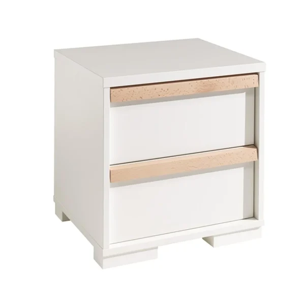 qualité d’originales Altobuy NASH WHITE – Lit 90x200cm + Chevet + Armoire 3P + Pack Bureau 4