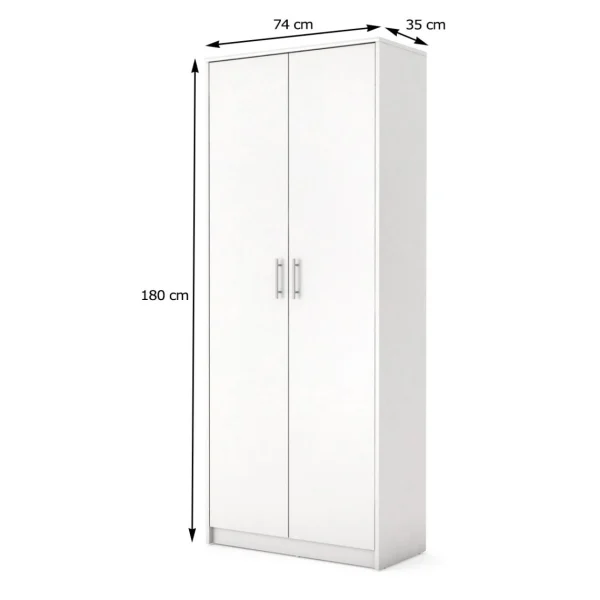 bas prix Hucoco PARLA | Armoire Moderne Avec Tablettes Et Rangement Chaussures | 180×7… 3