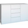 Hucoco PARME 140 | Commode Spacieuse Moderne 97x140x40 Cm | 2 Portes + 4 Tiro… à prix d'occasion 16