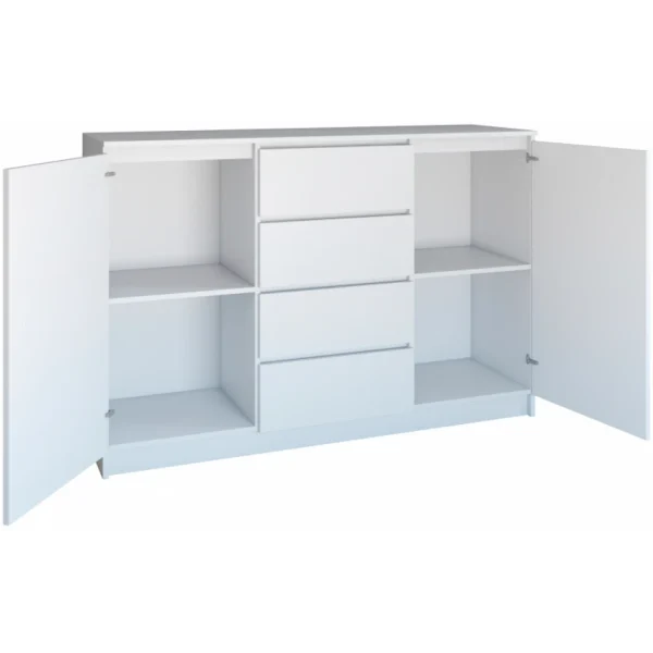 Hucoco PARME 140 | Commode Spacieuse Moderne 97x140x40 Cm | 2 Portes + 4 Tiro… à prix d'occasion 3