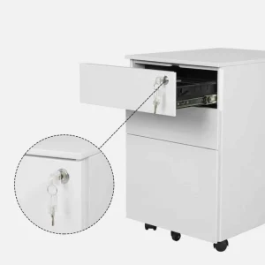 Bcelec PCP390-1W Caisson Mobile à Tiroirs En Acier Armoire De Bureau Chariot… mode 11
