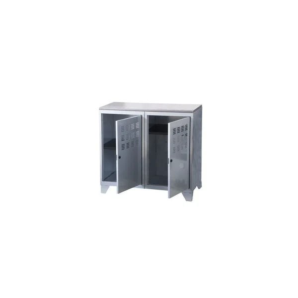 en ligne PIERRE HENRY Armoire De Rangement Métal 2 Portes Alu. 1