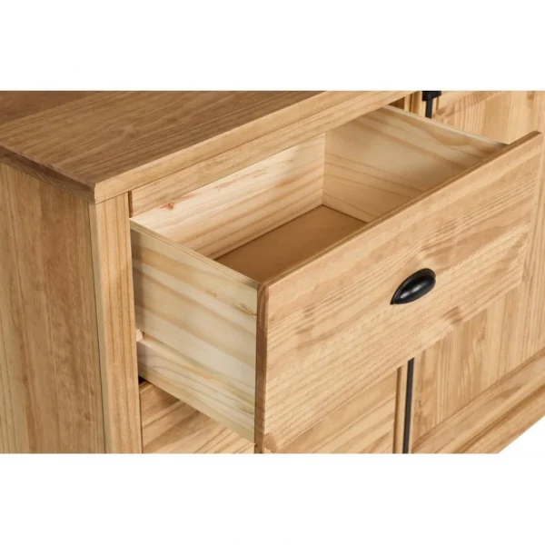 Zandiara Rangement 1 Porte 3 Tiroirs EDISON Pin Massif guranteed de qualité 5