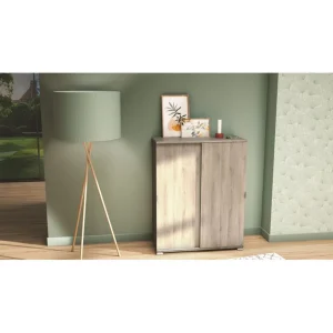 BUT Rangement 2 Portes Coulissantes PERFECT Imitation Chêne Kronberg excellent qulity 9