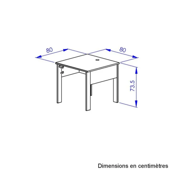 des prix incroyables BUT Retour Bureau L. 80 Cm FARO Imitation Chêne Et Noir 4