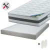 Les achats en ligne Altobuy SEYCHELLES – Pack Matelas 160×200 + Sommier Tapissier Démontable 2×20… 19