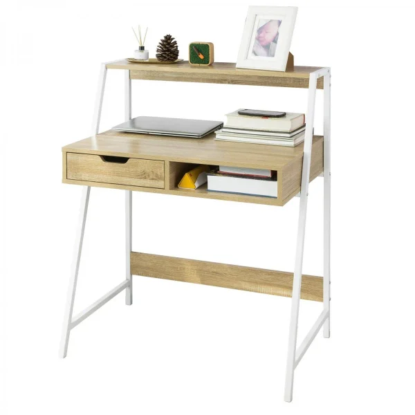 Promotio de vente SoBuy FWT63-N Bureau Informatique Table De Bureau Secrétaire Table Pl… 4