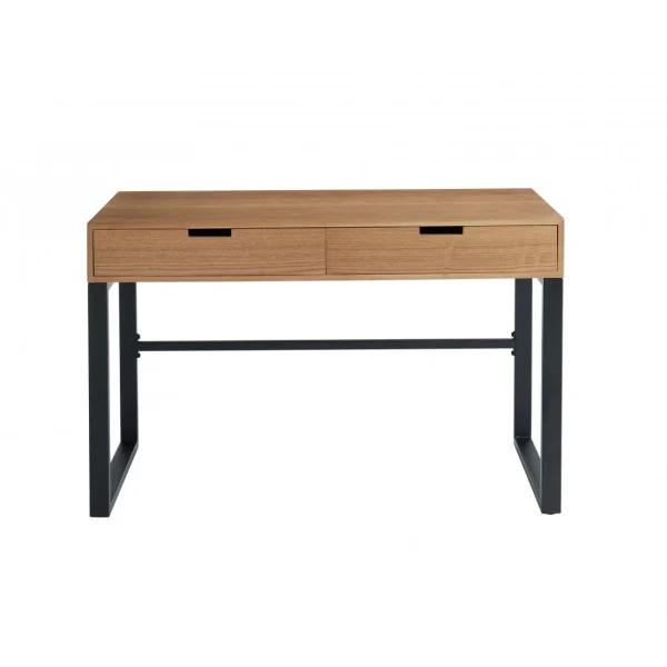 Baita SOHOBUREAU Bureau Couleur Bois Et Noir 2 Tiroirs Piètement En Métal REMISE allant 6