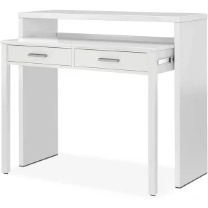 Pegane Table Console Extensible Convertible En Bureau Coloris Blanc Artik – L… luxe soldes 8