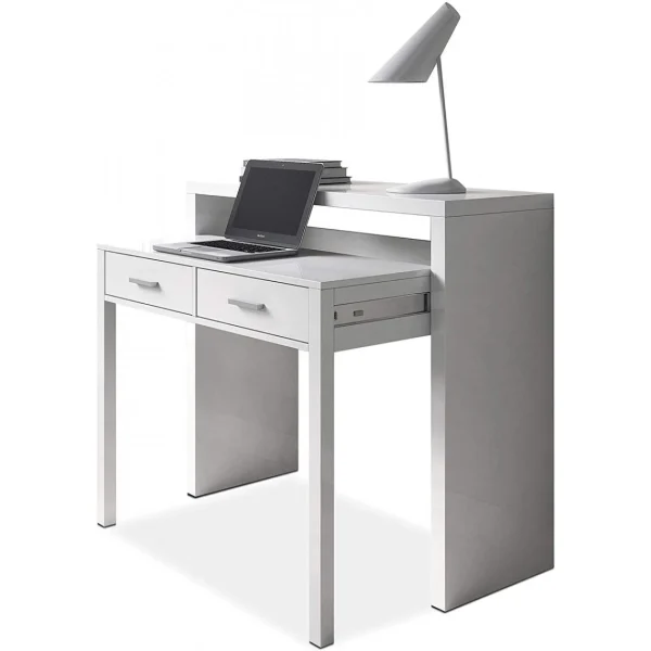 Pegane Table Console Extensible Convertible En Bureau Coloris Blanc Artik – L… luxe soldes 4