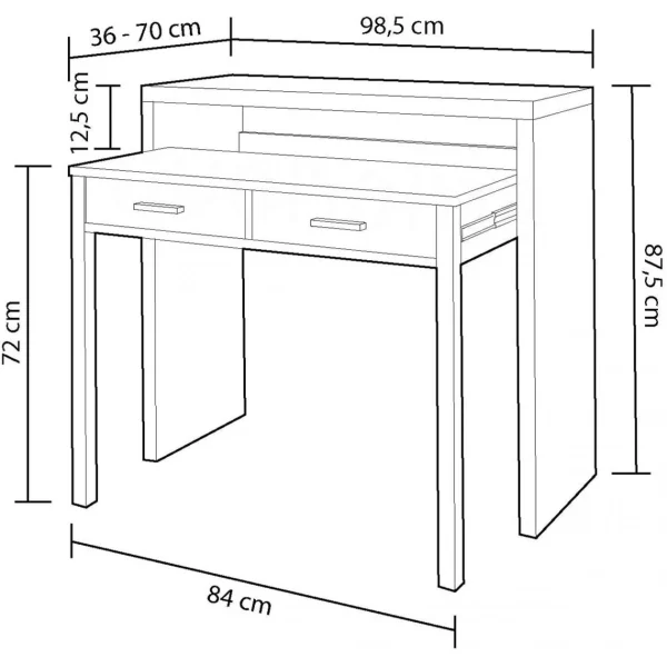 Pegane Table Console Extensible Convertible En Bureau Coloris Blanc Artik – L… luxe soldes 5