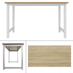 magasin pas cher ML Design Modern Living Table De Bureau D’ordinateur Informatique En MDF Métal 120×60 Cm Chê… 9