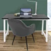 ML Design Modern Living Table De Bureau D’ordinateur Informatique En MDF Métal 120×60 Cm Noir… Les achats en ligne 17