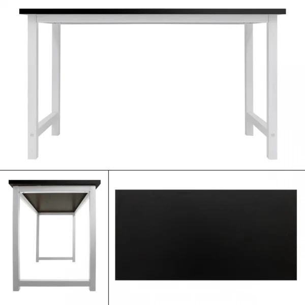 mode ML Design Modern Living Table De Bureau D’ordinateur Informatique En MDF Métal 120×60 Cm Noir… 3