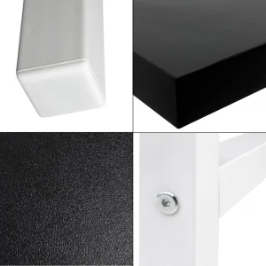 mode ML Design Modern Living Table De Bureau D’ordinateur Informatique En MDF Métal 120×60 Cm Noir… 13