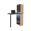 grossiste Simmob Bureau Haut Et Rangements Chêne Noir 11