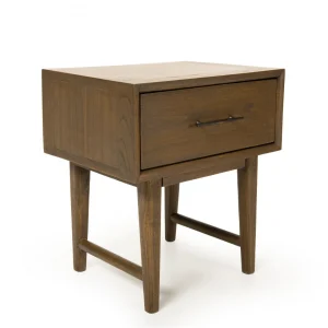 luxe soldes MACABANE Table De Chevet 1 Tiroir Bois De Mindi – LAYANA 9