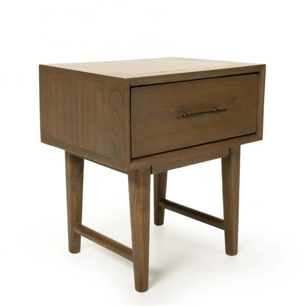 luxe soldes MACABANE Table De Chevet 1 Tiroir Bois De Mindi – LAYANA 3