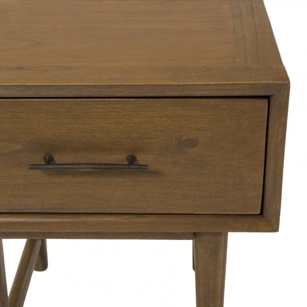 luxe soldes MACABANE Table De Chevet 1 Tiroir Bois De Mindi – LAYANA 6