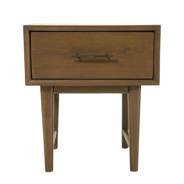 luxe soldes MACABANE Table De Chevet 1 Tiroir Bois De Mindi – LAYANA 1