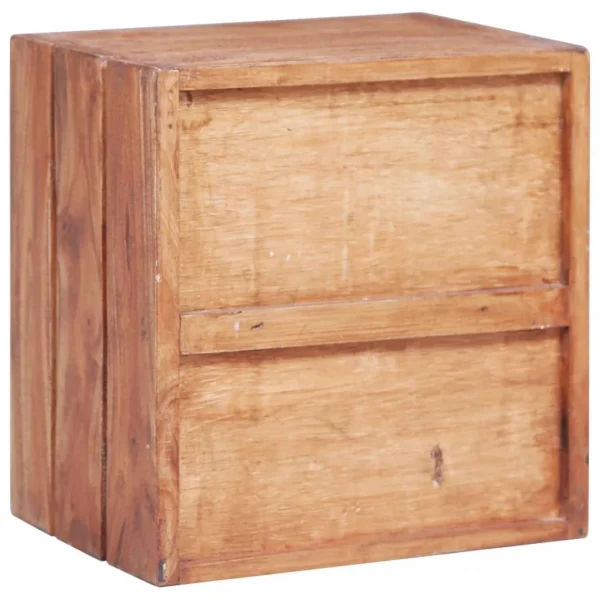 outlet Chunhelife Table De Chevet Avec 3 Tiroirs 35x25x35 Cm Bois De Récupération 6