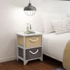 en ligne vente Chunhelife Table De Chevet Bois 8