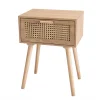 soldes luxe MACABANE Table De Chevet Couleur Naturel 1 Tiroir Cannage – RODRIGUE 29