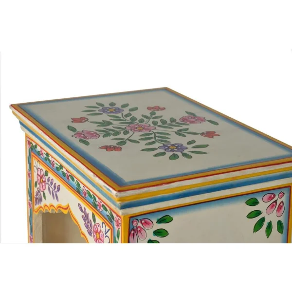 Pegane Table De Chevet En Bois Manguier Multicolore – Longueur 48 X Profondeu… magasin solde 4