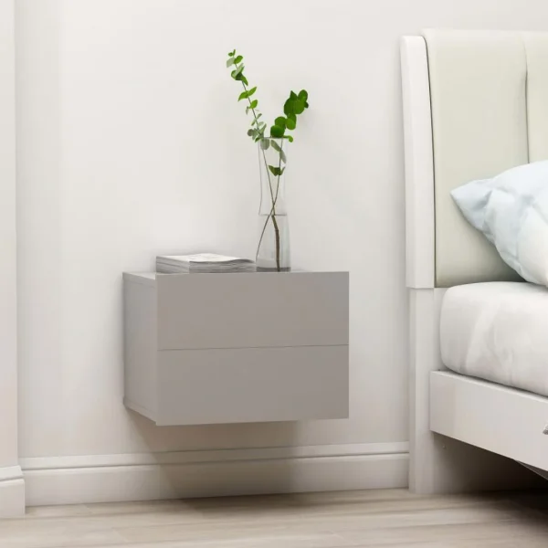 soldes en ligne Chunhelife Table De Chevet Gris 40 X 30 X 30 Cm Aggloméré 1