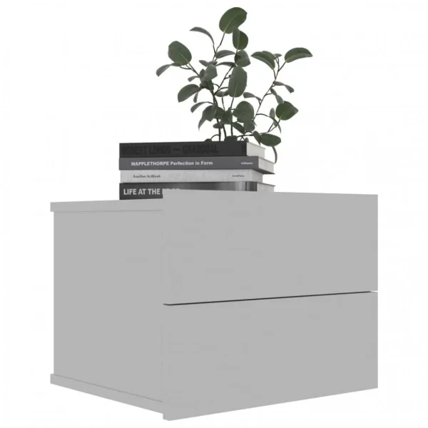 soldes en ligne Chunhelife Table De Chevet Gris 40 X 30 X 30 Cm Aggloméré 4