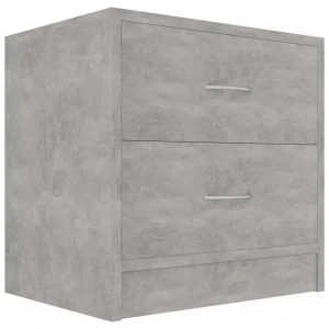 Chunhelife Table De Chevet Gris Béton 40 X 30 X 40 Cm Aggloméré REMISE 9