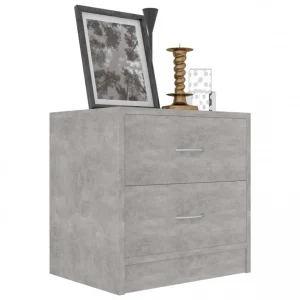 Chunhelife Table De Chevet Gris Béton 40 X 30 X 40 Cm Aggloméré REMISE 11