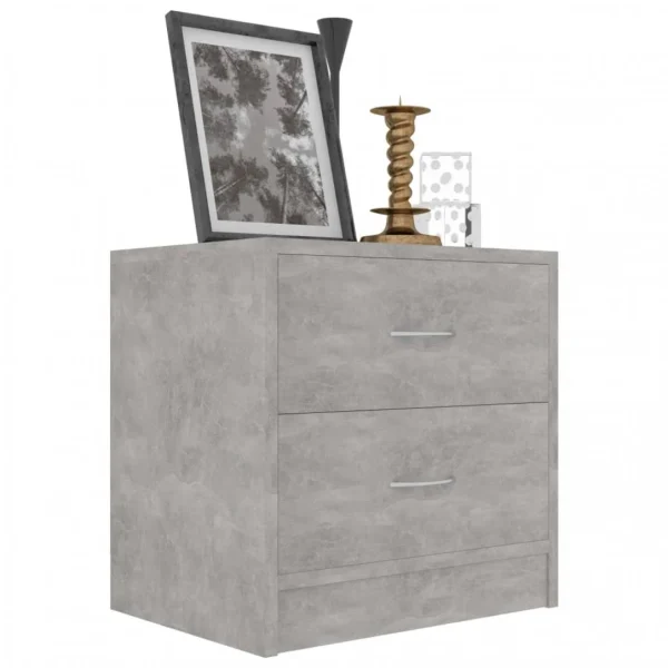 Chunhelife Table De Chevet Gris Béton 40 X 30 X 40 Cm Aggloméré REMISE 4