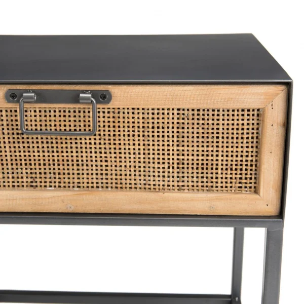MACABANE Table De Chevet Métal 1 Tiroir Cannage – DORINA boutique pas cher 6