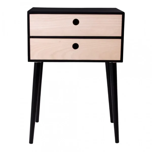 HOUSE NORDIC Table De Chevet Scandinave Noire 2 Tiroirs RIMINI Nouvelle tendance 4