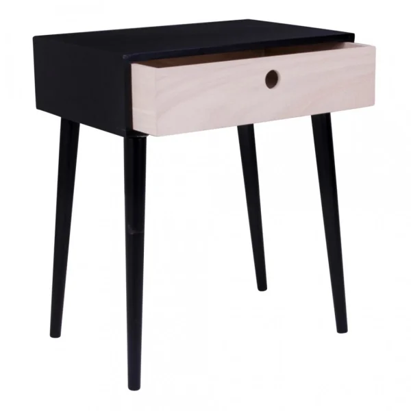 marque pas cher HOUSE NORDIC Table De Chevet Scandinave Noire PARMA 3