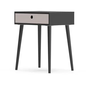 marque pas cher HOUSE NORDIC Table De Chevet Scandinave Noire PARMA 21