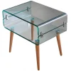 3S. X Home Table De Chevet Verre Bois FIRNA nouveau produit 19