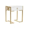 grande surprise Table De Nuit DKD Home Decor Doré Métal Blanc Bois MDF (48 X 35 X 56… 17