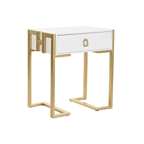 grande surprise Table De Nuit DKD Home Decor Doré Métal Blanc Bois MDF (48 X 35 X 56… 1