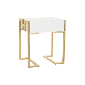 grande surprise Table De Nuit DKD Home Decor Doré Métal Blanc Bois MDF (48 X 35 X 56… 9