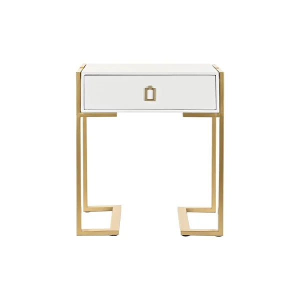 grande surprise Table De Nuit DKD Home Decor Doré Métal Blanc Bois MDF (48 X 35 X 56… 4