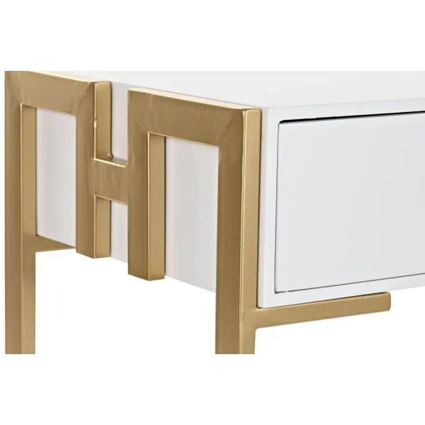 grande surprise Table De Nuit DKD Home Decor Doré Métal Blanc Bois MDF (48 X 35 X 56… 6