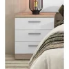 Pegane Table De Nuit / Table De Chevet Coloris Chêne Cambrian/blanc – Longue… dernières 17