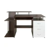Hjh OFFICE Table D’ordinateur / Bureau WORKSPACE H IV 137 X 60 Cm Avec Caisson No… à prix réduits 17