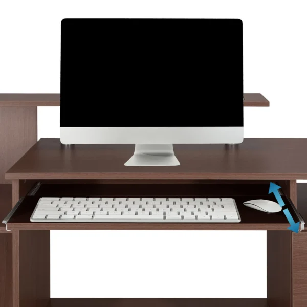Hjh OFFICE Table D’ordinateur / Bureau WORKSPACE H IV 137 X 60 Cm Avec Caisson No… à prix réduits 4